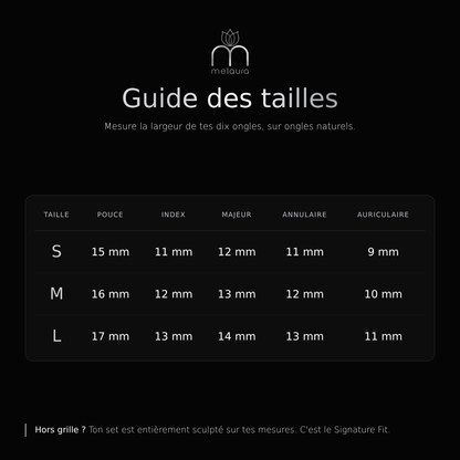 Guide des tailles Melaura