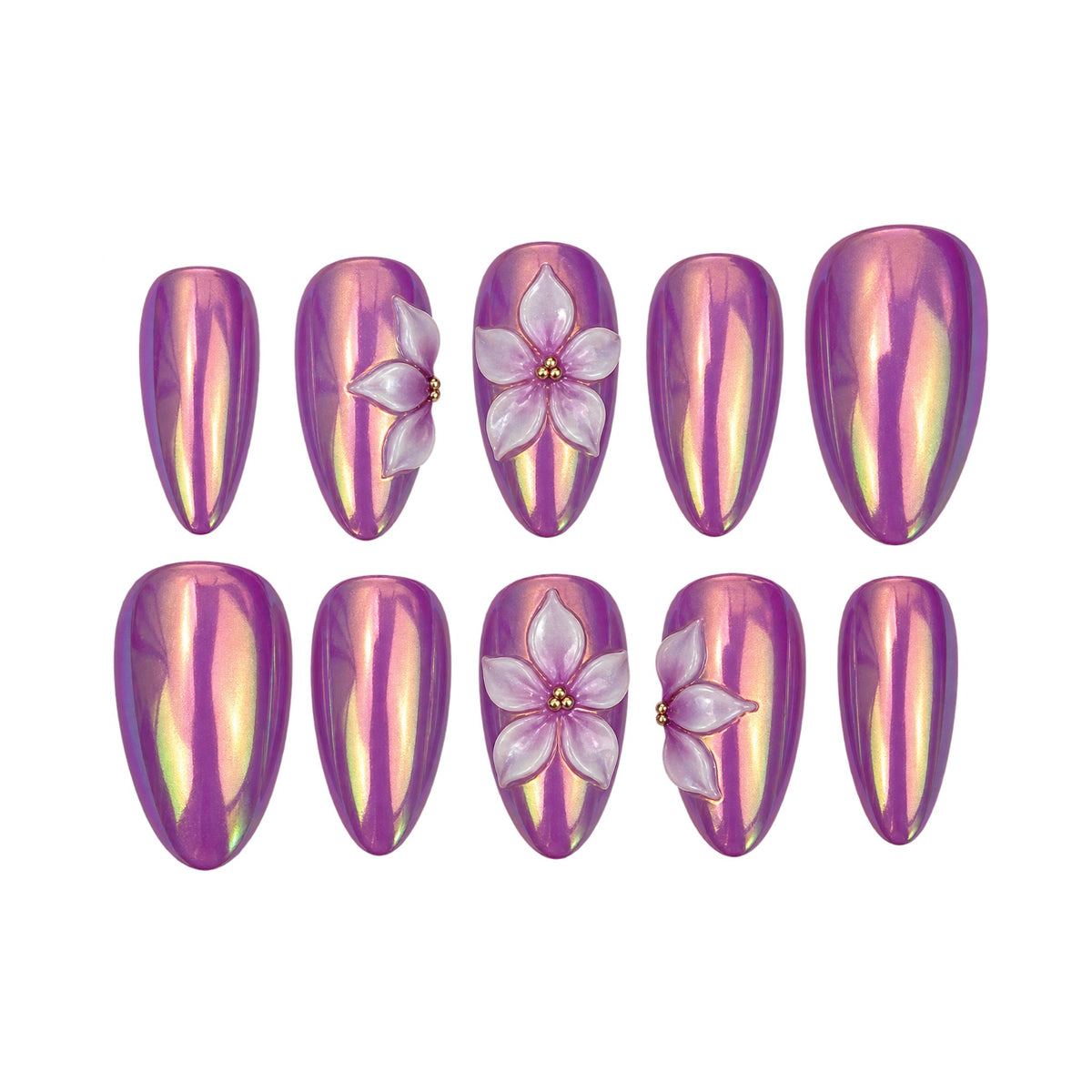 Amethyst Bloom — press-on nails faits main Melaura
