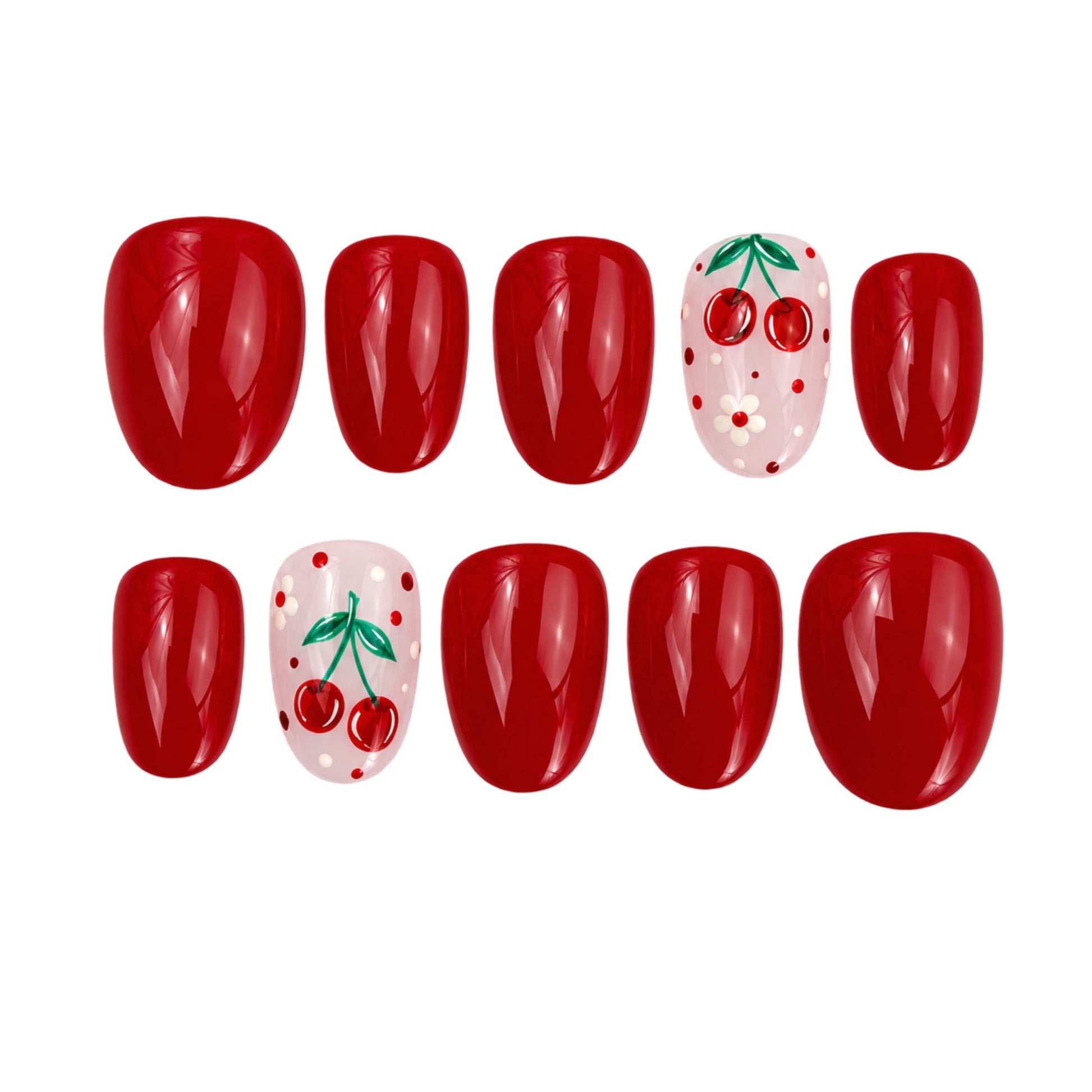 Oh My Baby Cherry! — press-on nails faits main Melaura