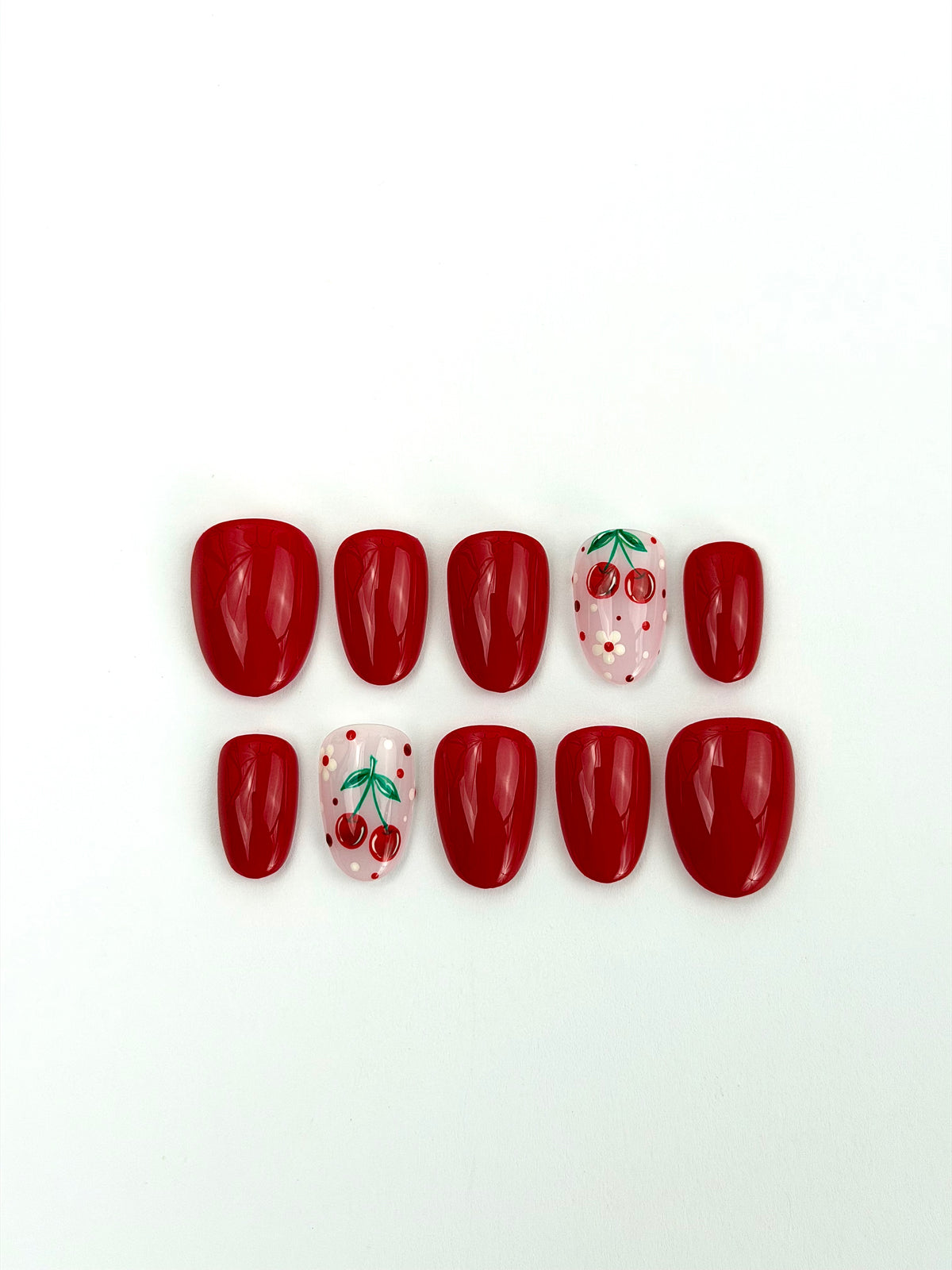 Oh My Baby Cherry! — press-on nails faits main Melaura