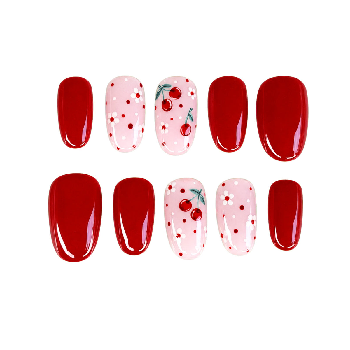 Oh My Cherry! — press-on nails faits main Melaura