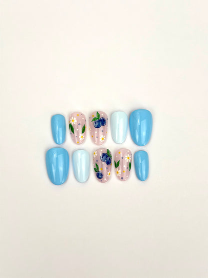 Oh My Blueberry! — press-on nails faits main Melaura