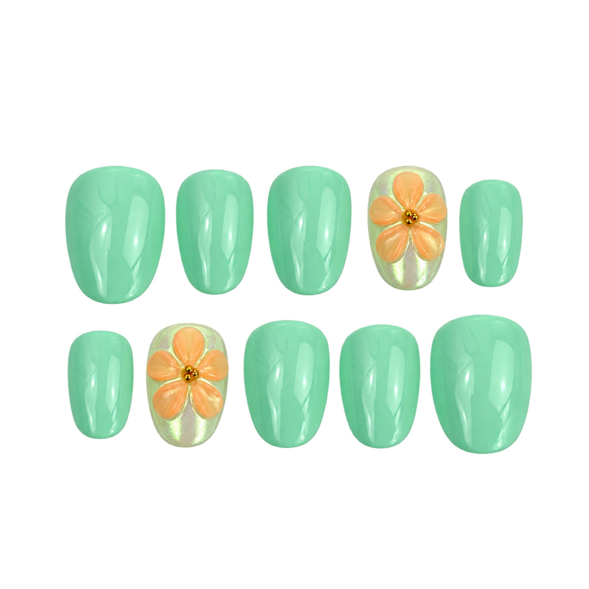 Mint To Be — press-on nails faits main Melaura