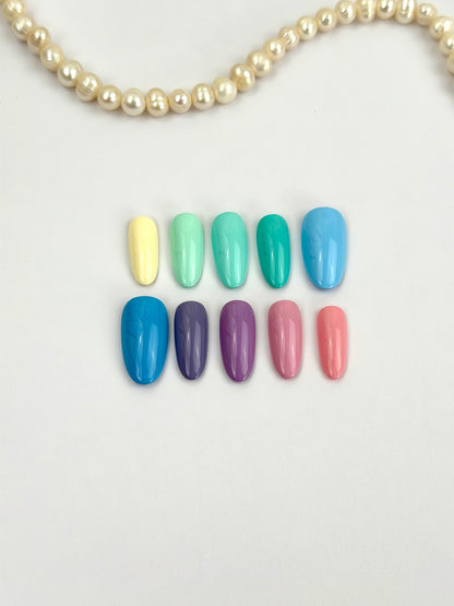 Pastel Oasis — press-on nails faits main Melaura