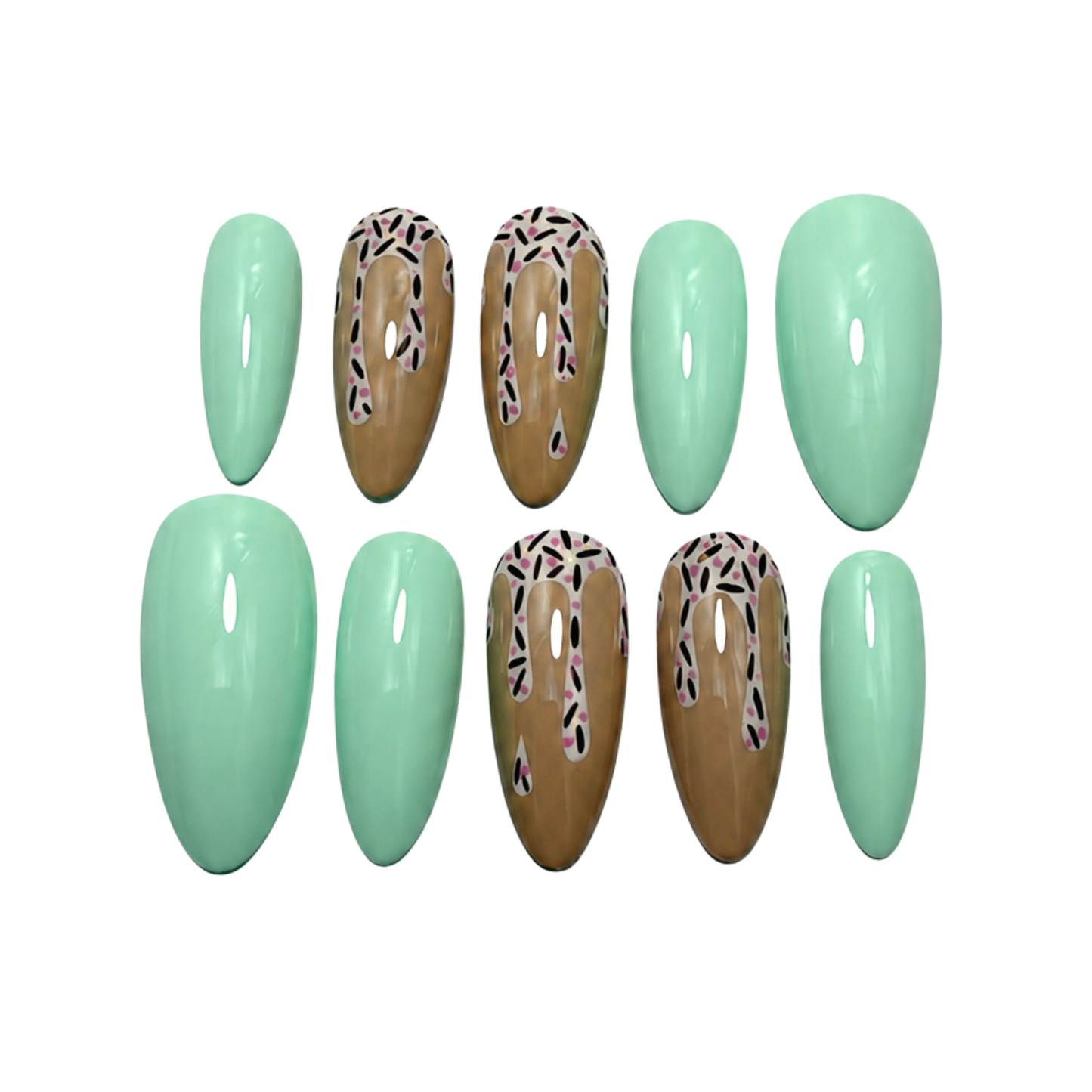 Pistachio Gelato — press-on nails faits main Melaura