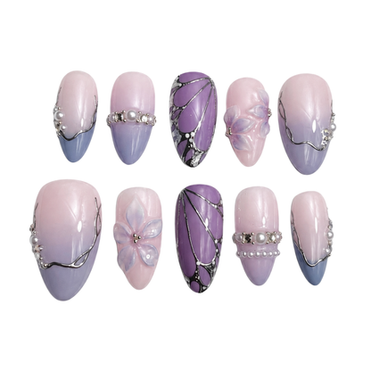 Lilac Wing — press-on nails faits main Melaura